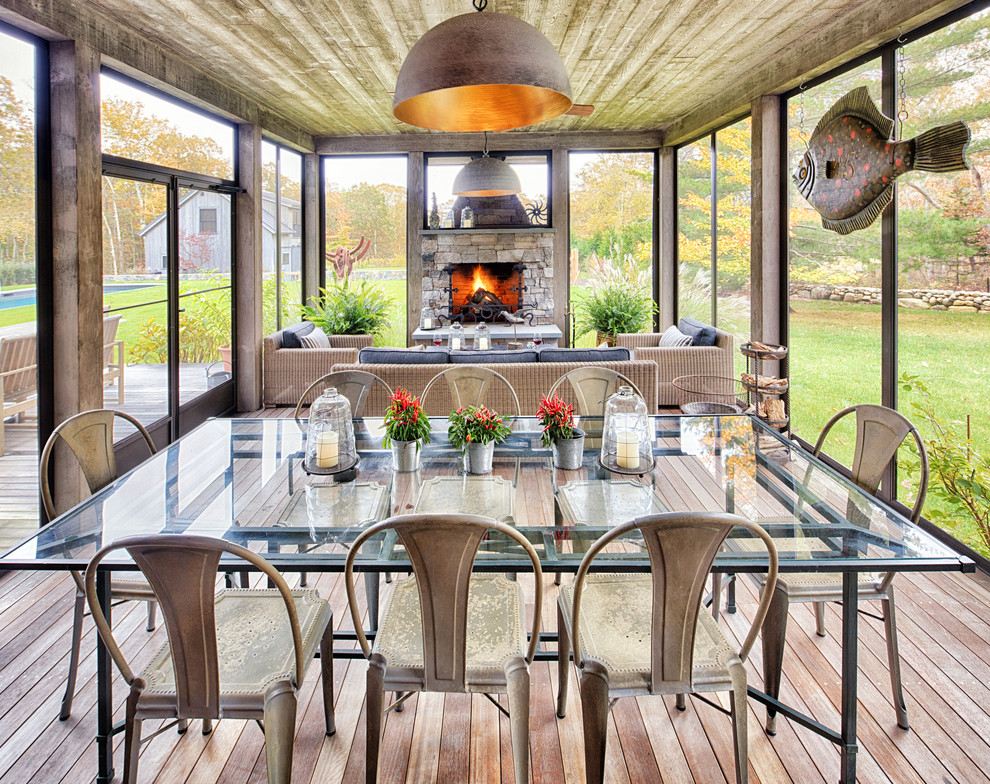 Barnstable Contemporary Barn Home - Farmhouse - Porch - Burlington - by ...