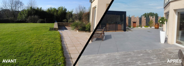 Avant / Apr&egrave;s contemporary-courtyard