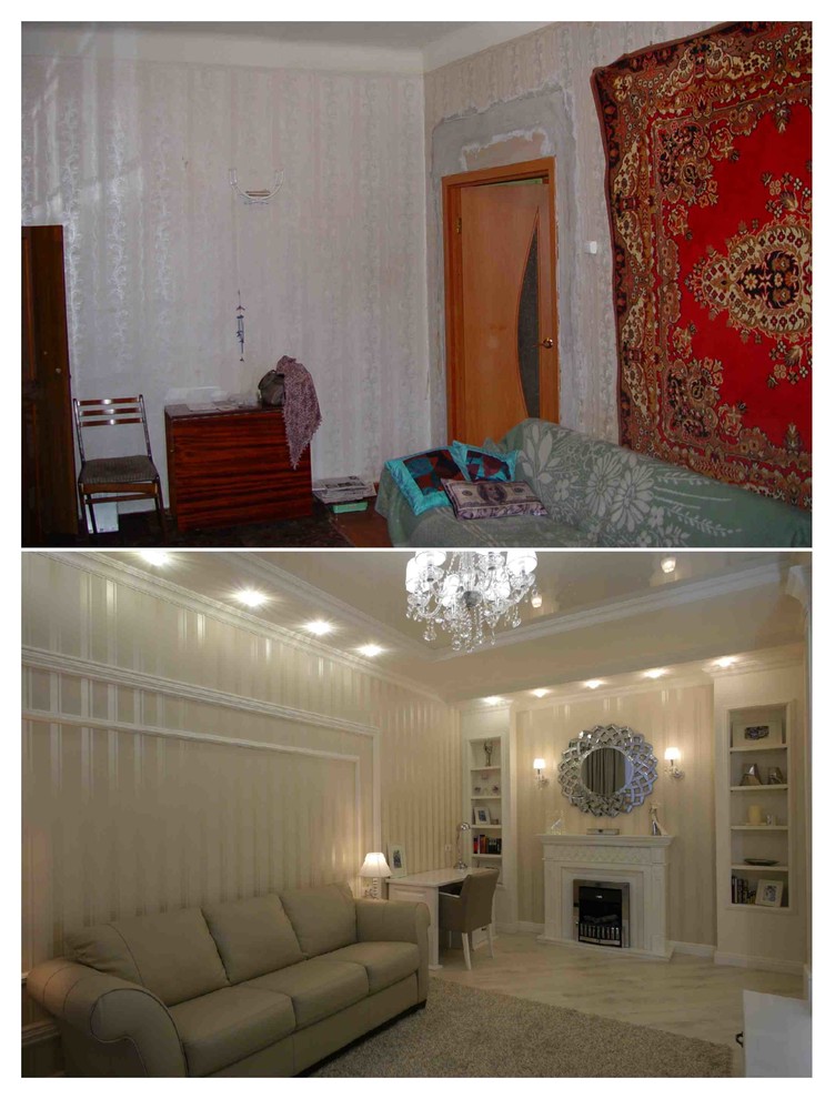 Белая гостиная в городе за полярным кругом.