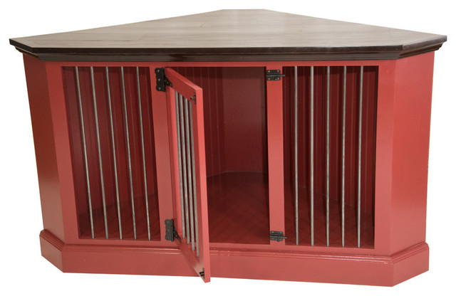 corner dog crate