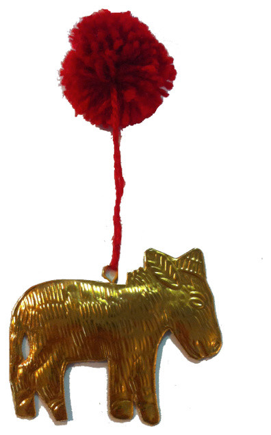 Gilded Donkey Good Luck Charm Ornament