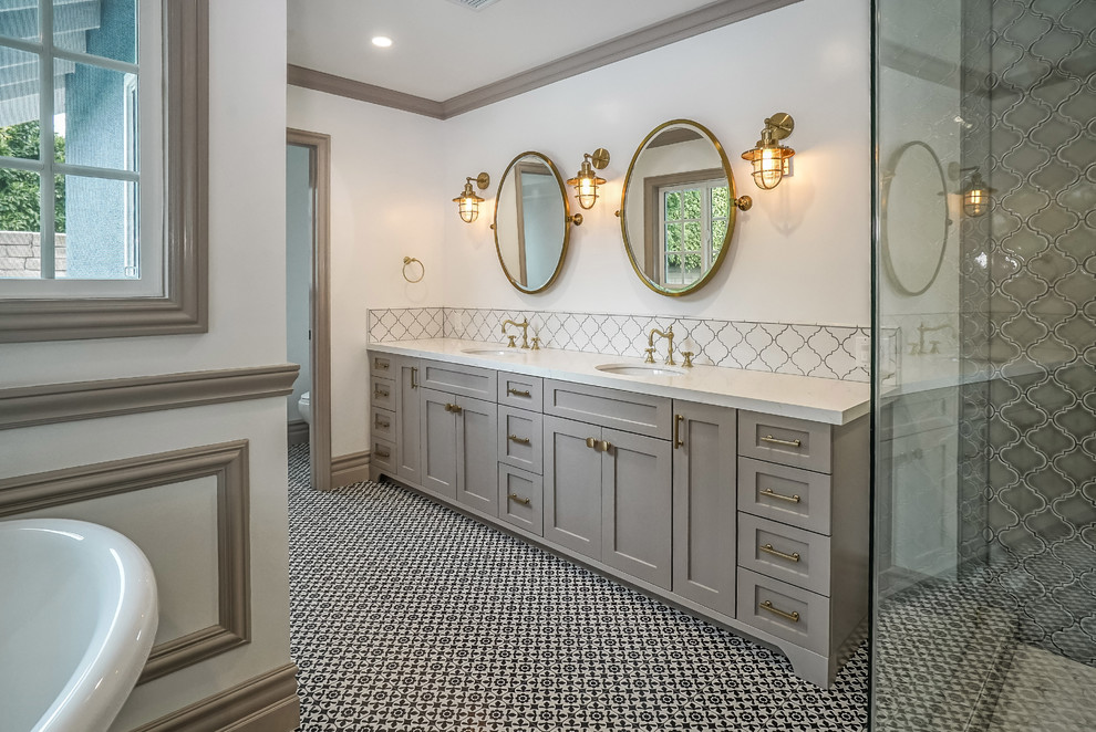 Addition And Complete Interior And Exterior Renovation Traditional Bathroom Los Angeles By Eden Builders