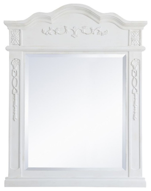 Elegant Decor Danville 36" x 28" MDF Wood Bathroom Mirror in Antique