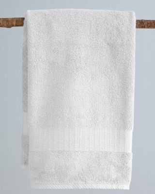 Garnet Hill Somerton Egyptian Cotton & Rayon Bath Towels - Bath Towel - White