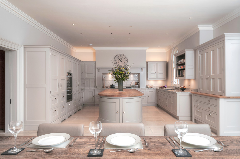 Design ideas for an expansive traditional kitchen in Cheshire.