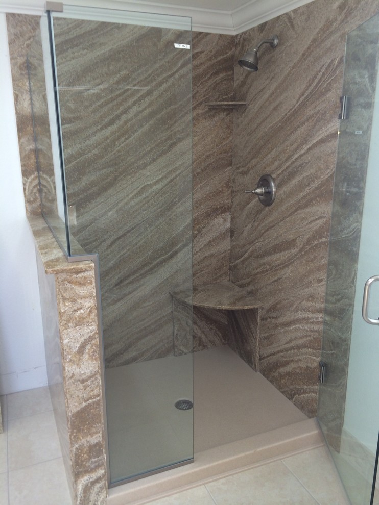 TerraStone, the no mold, no grout, no stain, easy to clean shower