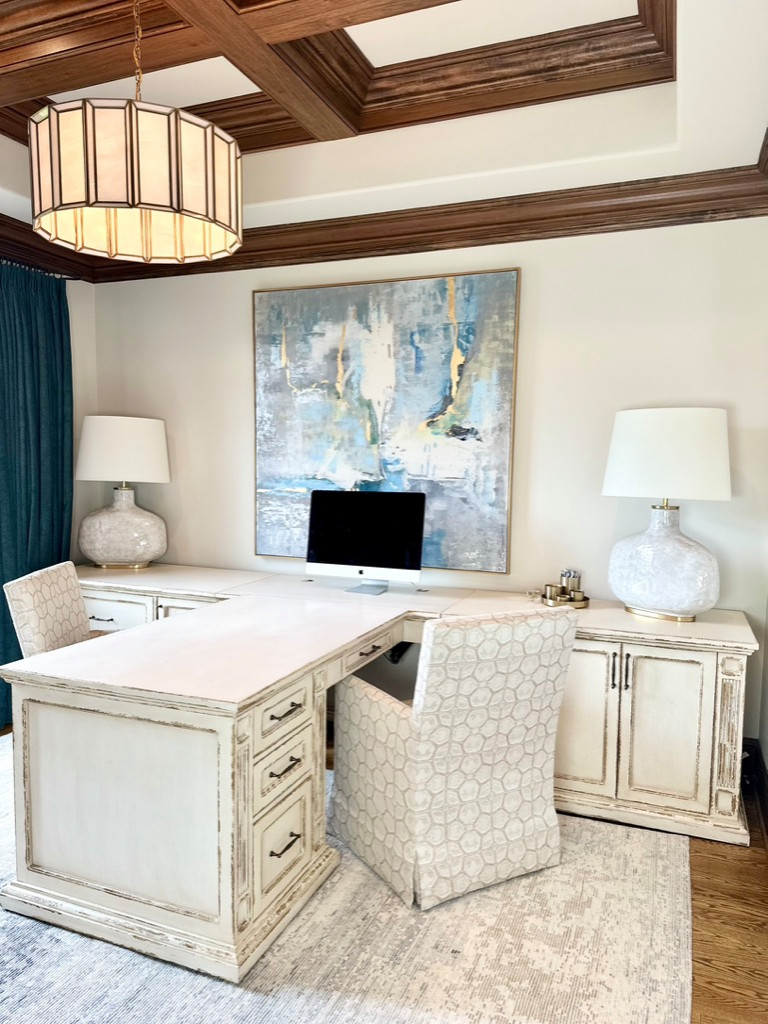 Inspiration for a timeless home office remodel in Other