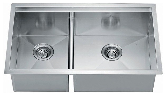 Dawn Undermount Square Double Bowl Sink (Small Bowl on Left) DSQ301515