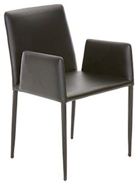 Frame Armchair, Genuine Leather Gray Shadow - 440