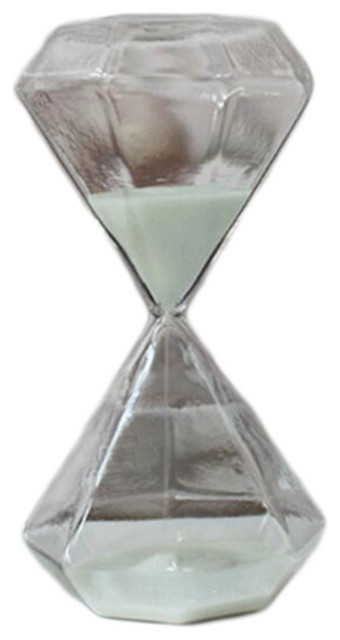 30 Minute Diamond Shape Hourglass Sand Clock Timers, Black 