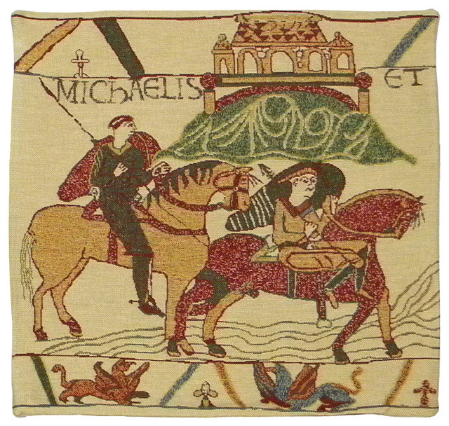 Bayeux Mont St. Michel I, Wall Tapestry, 16"x16" Traditional