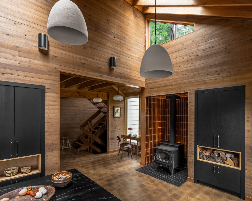 Home design - rustic home design idea in Seattle