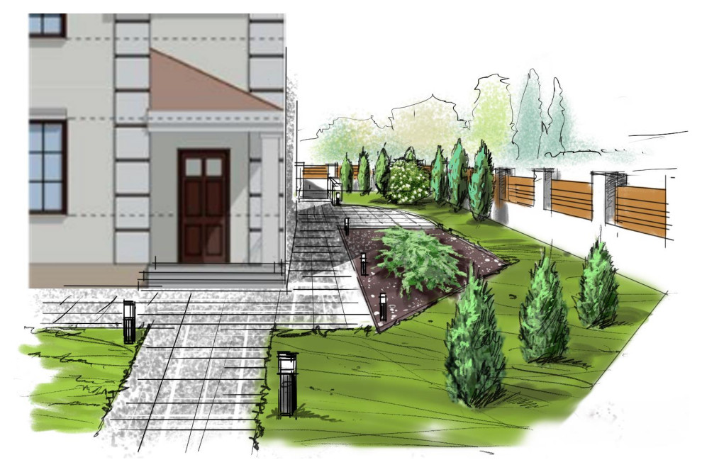 ландшафтный скетчинг