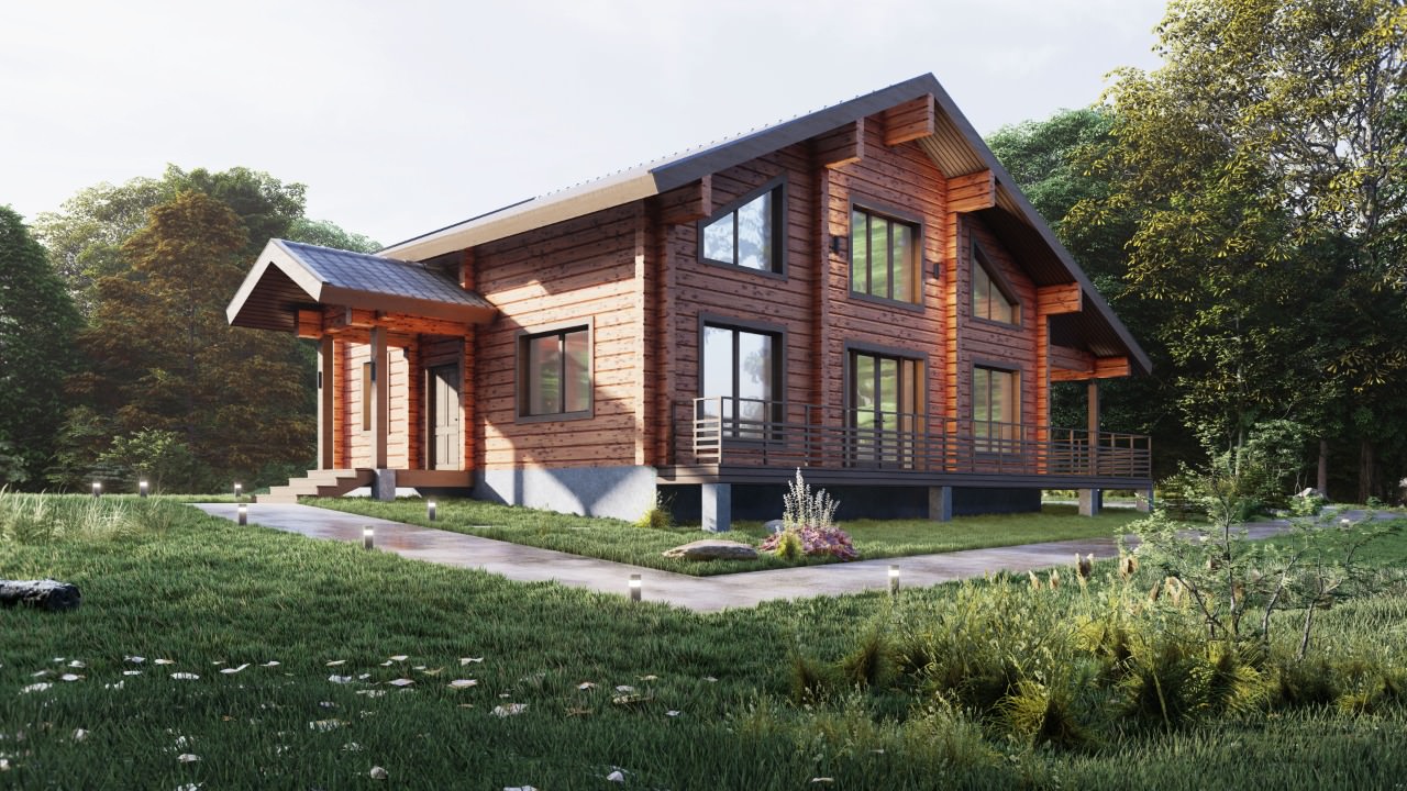 Загородный дом из бруса