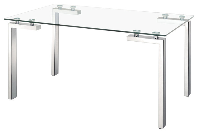 Roca Glass Dining Table, 50"