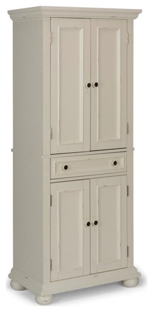 Bowery Hill 2-Cabinet and 1-Drawer Traditional Wood Pantry in White
