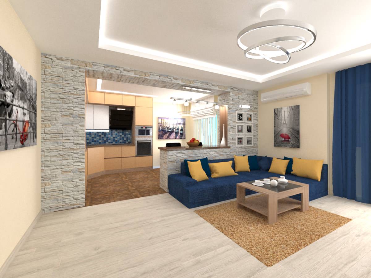 яркая квартира для молодой семьи