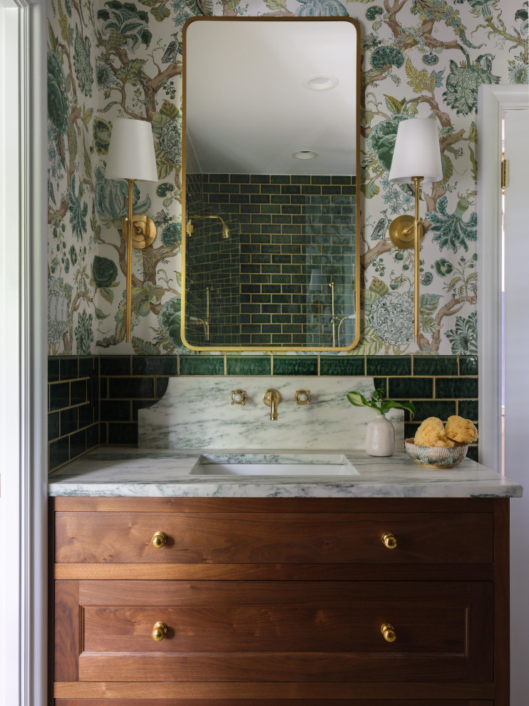 Arabescato Montclair Danby Honed Marble Powder Room Vanity ...