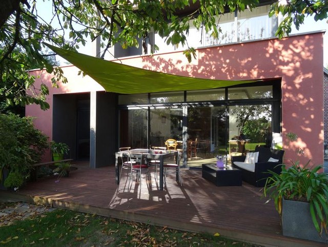 Projet Hargicourt - Extension d'une Maison de Ma&icirc;tre contemporary-deck