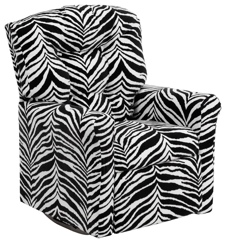 Kids Zebra Print Rocker Recliner by Flash Furniture