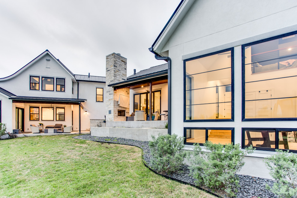 Example of a trendy home design design in Austin