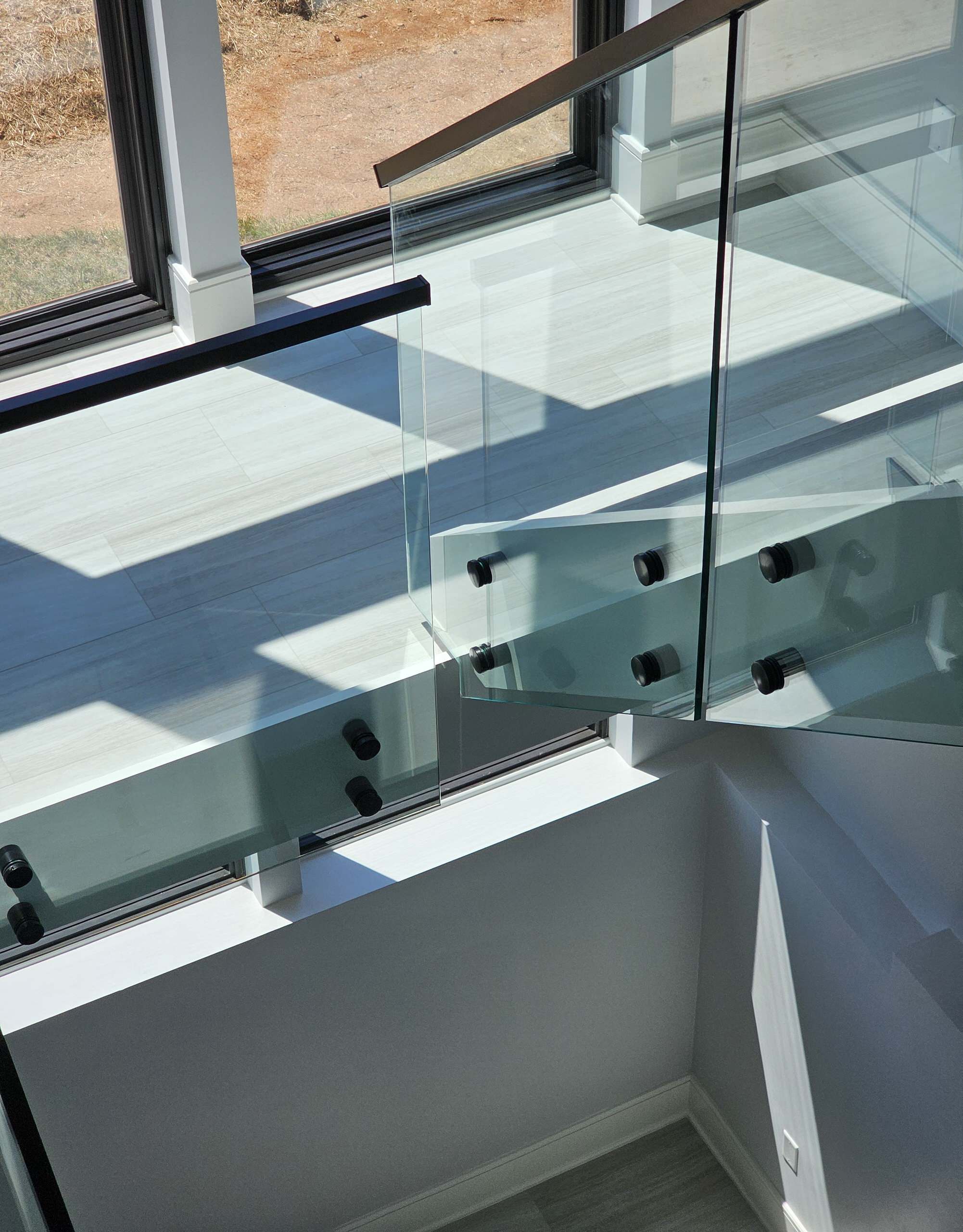 125_Modern Open Rise Stair with Glass Balustrade, Aldie, VA 20105