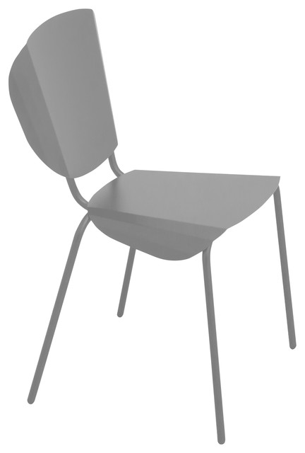 Ankara Dining Chair, Grey, Steel
