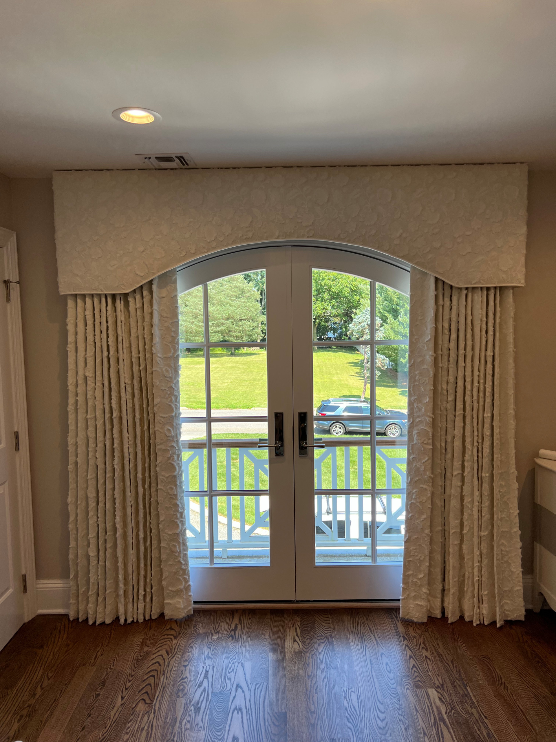 Arch Cornice on Bedroom French Doors