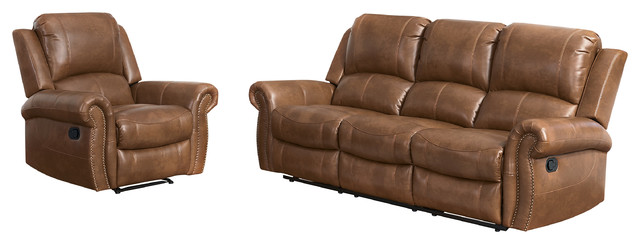 Jenner Leather 2 Piece Sofa And, Abbyson Leather Sofa Sets