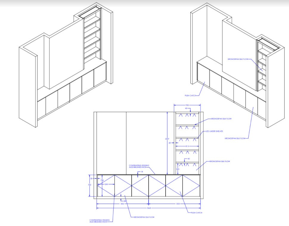 Living Room Joinery Drawings