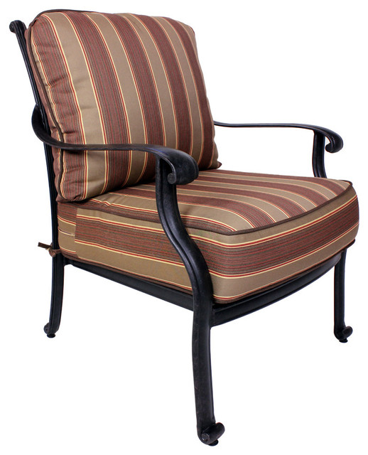 Irvine Deep Seating Club Chair Traditional Outdoor Dining