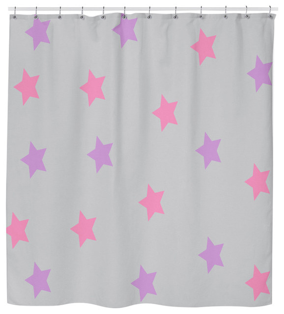 Gray Yellow Polka Dot Shower Curtain Contemporary Shower