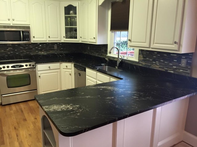 Titanium 3cm leathered granite modern-koek