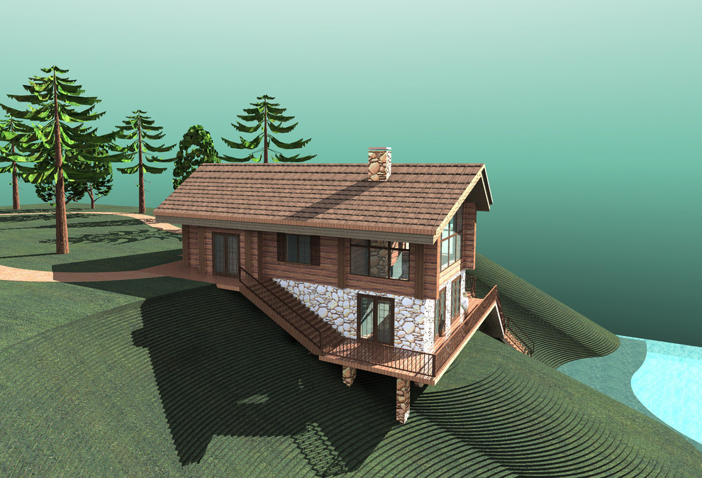 Мещера. Домики на склоне.