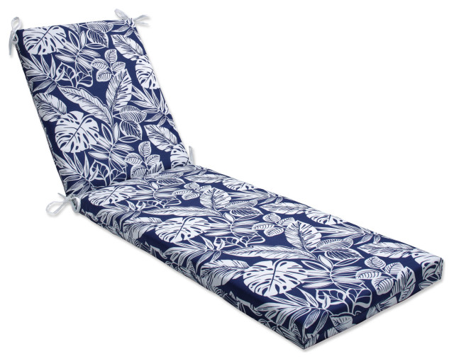 Pillow Perfect Outdoor/Indoor Gilford Baltic Chaise Lounge Cushion 80 x 23 Blue