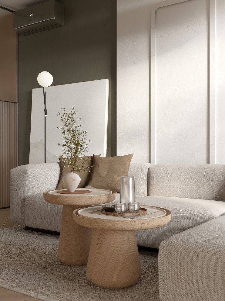 Проект 2-х уровневой квартире в эко-стиле.