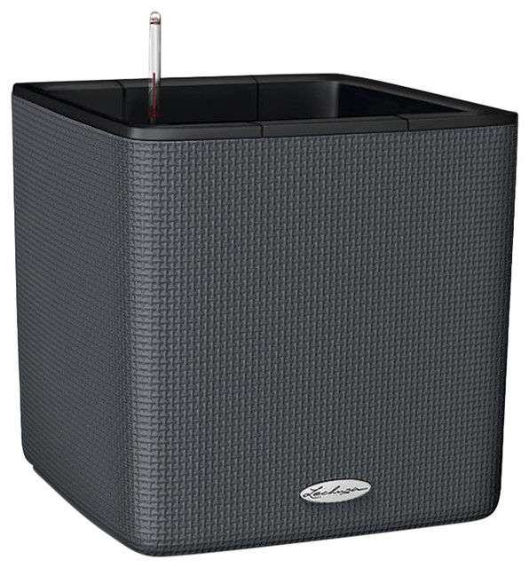Cube LS Self Watering Planter, 33x35x35 CM, Slate