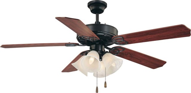 Volume Lighting 4-Light Antique Bronze Ceiling Fan