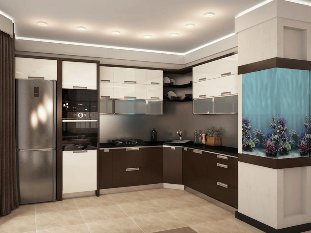 Кухня-гостиная в загородном доме, Лен. обл.