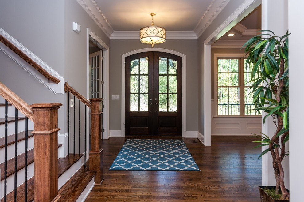 Transitional entryway in Raleigh.