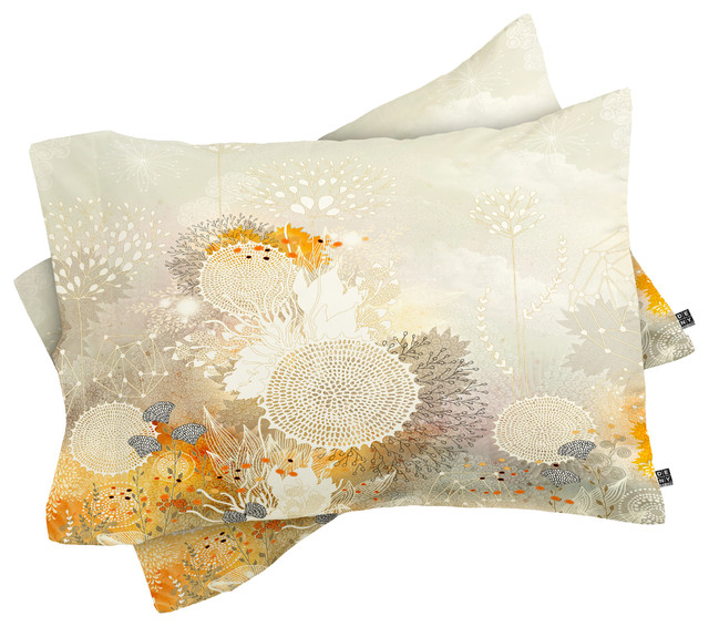 Deny Designs Iveta Abolina White Velvet Pillow Shams, King, Queen