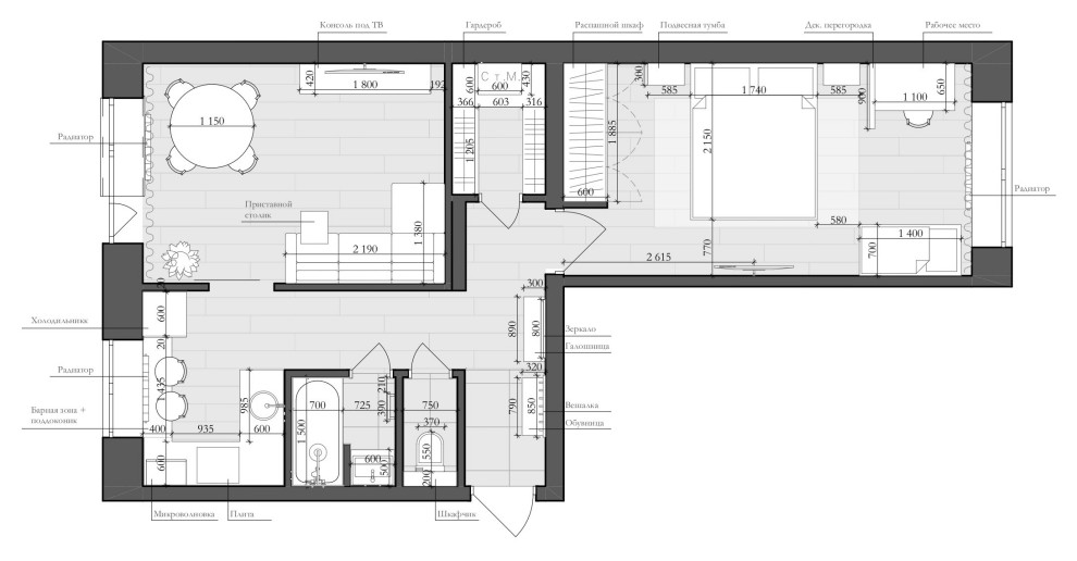 Двухкомнатная квартира ул.Ильинская