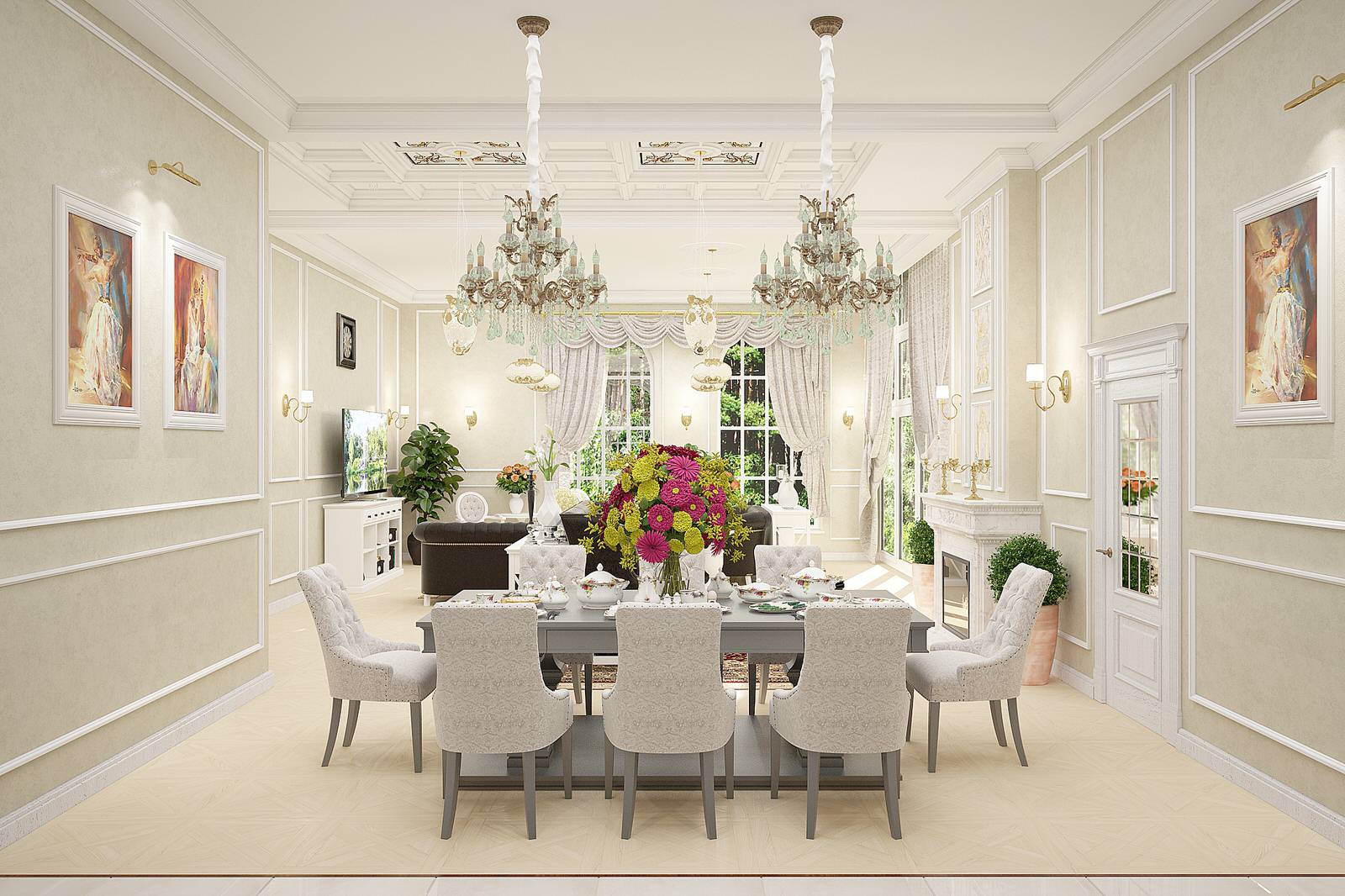 Дизайн интерьеров особняка.Классика