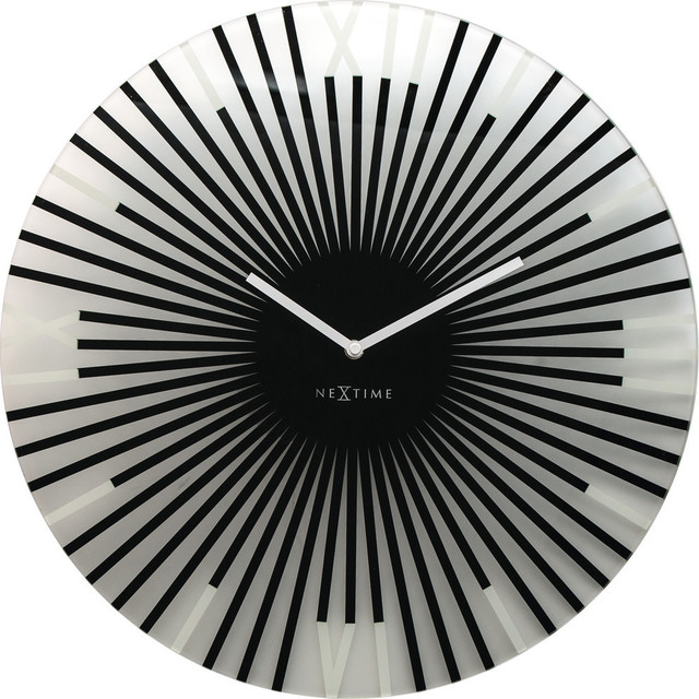 Sticks Round Wall Clock, Black