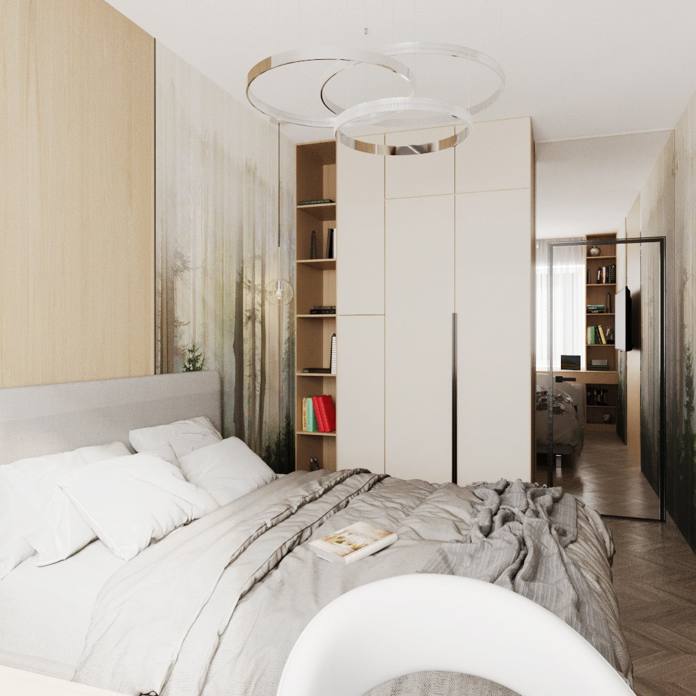 Спальня. вариант решение. Расширения пространства.