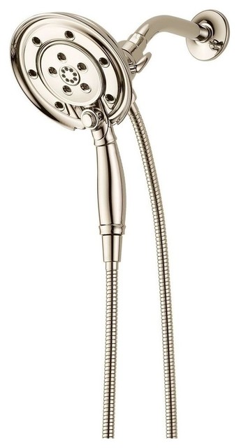 Delta Showering Components H2okinetic In2ition 4 Setting Two In One Shower Contemporary Showerheads And Body Sprays By The Stock Market Houzz