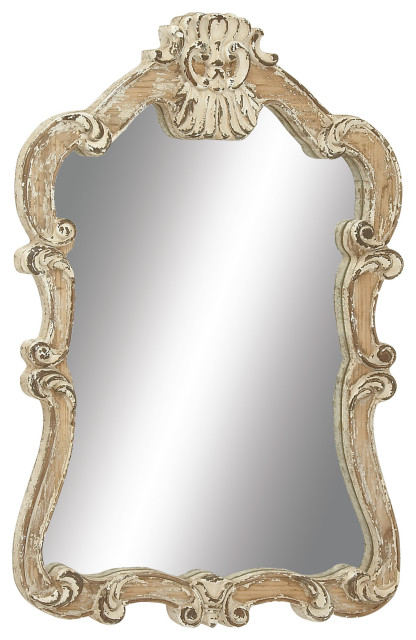 Elegant Antique French Design Large Wall Mirror Champagne Gold Shabby Chic 
