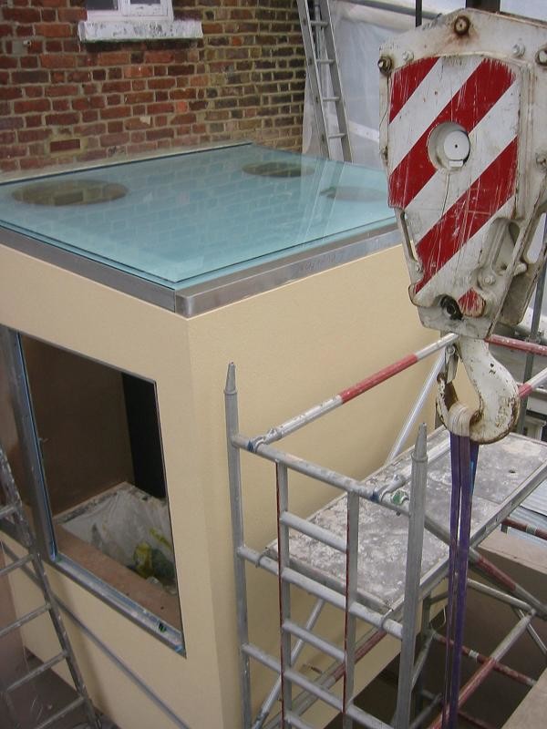 Glass roof installation