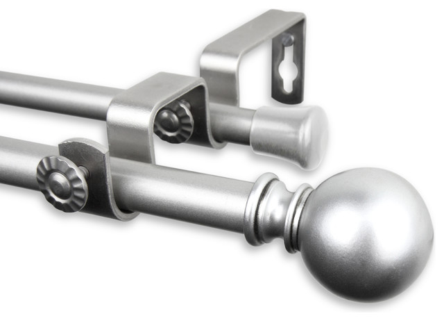 Rod Desyne Home Decorative Luna Double Curtain Rod 28 48