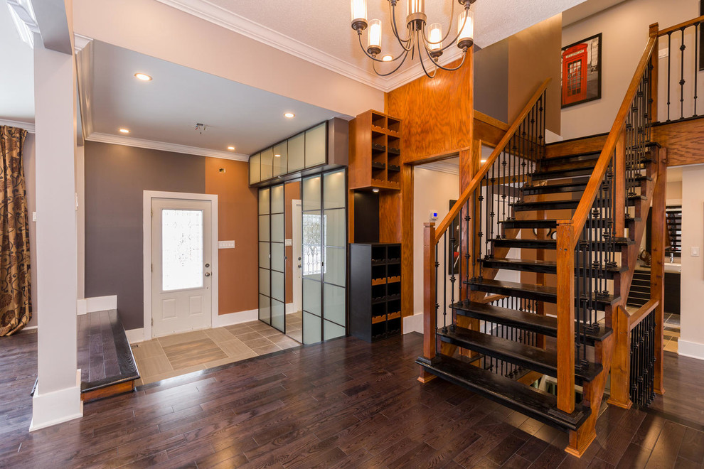 This is an example of a large contemporary entryway in Ottawa.